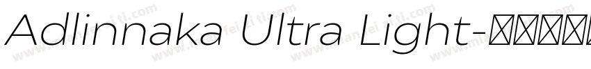 Adlinnaka Ultra Light字体转换